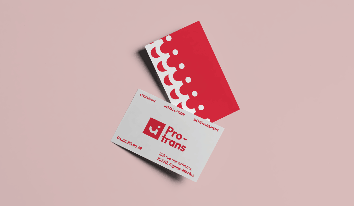 carte de visite de l'entreprise de transport/logistique pro-trans